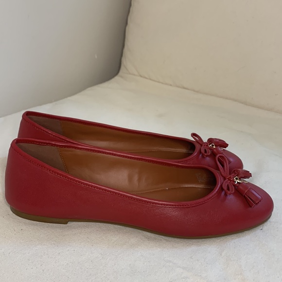 Red Coach Leather Ballet Flat - Picture 2 of 6